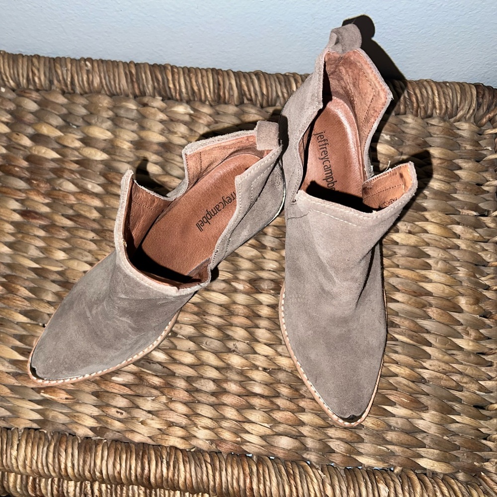 Jeffrey Campbell Taupe Ankle Boots
